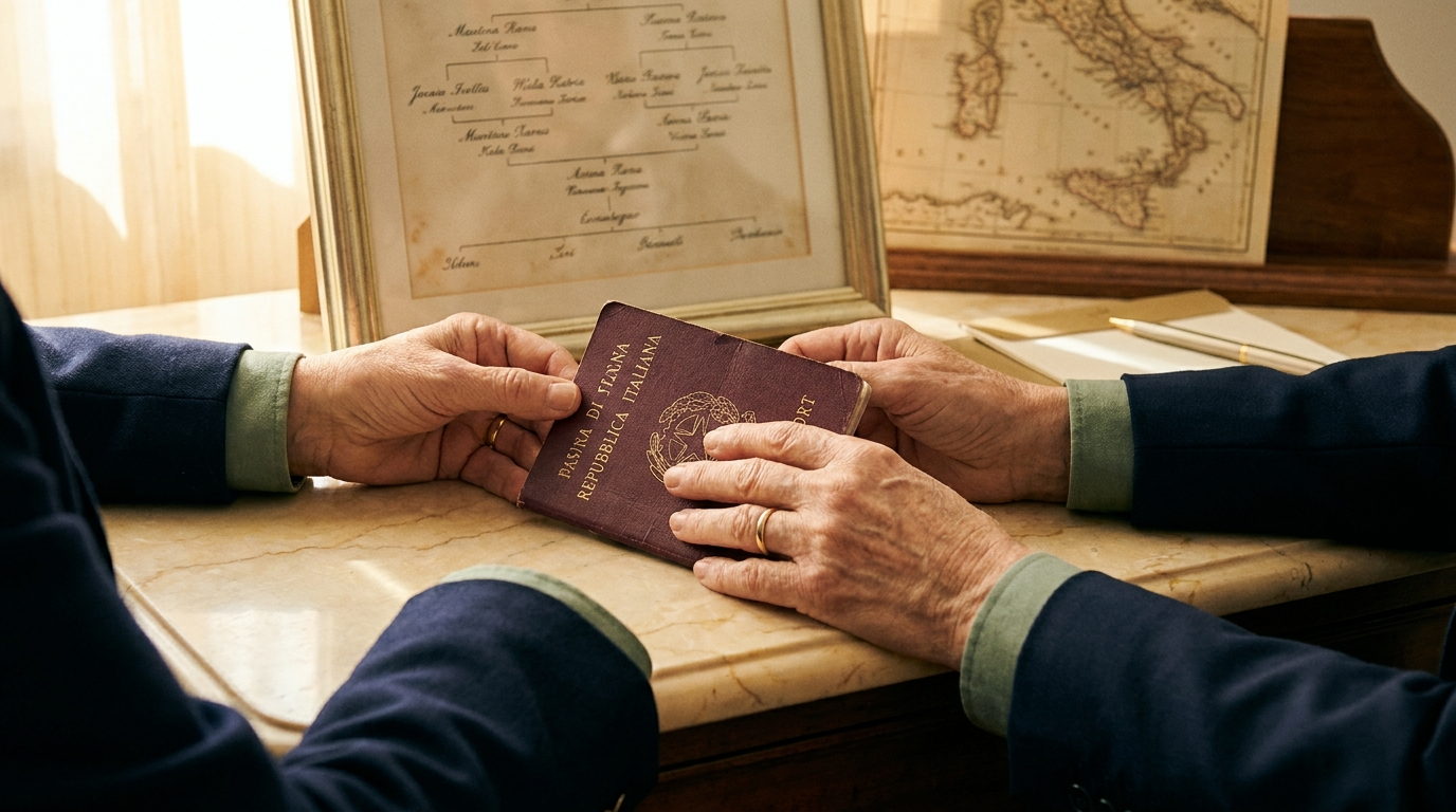 Mani con passaporto italiano